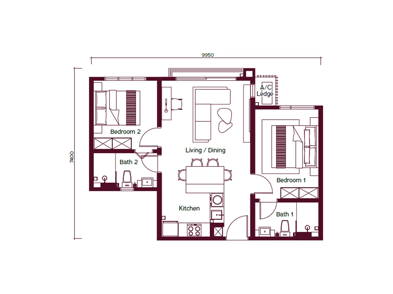 Type A floor plan